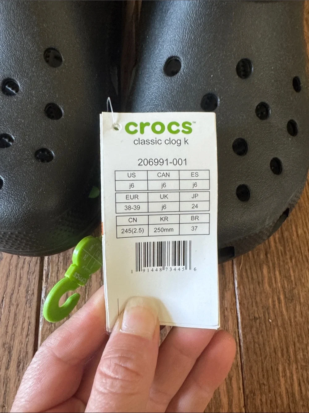 NWT CROCS Kids' Classic Clog - Black